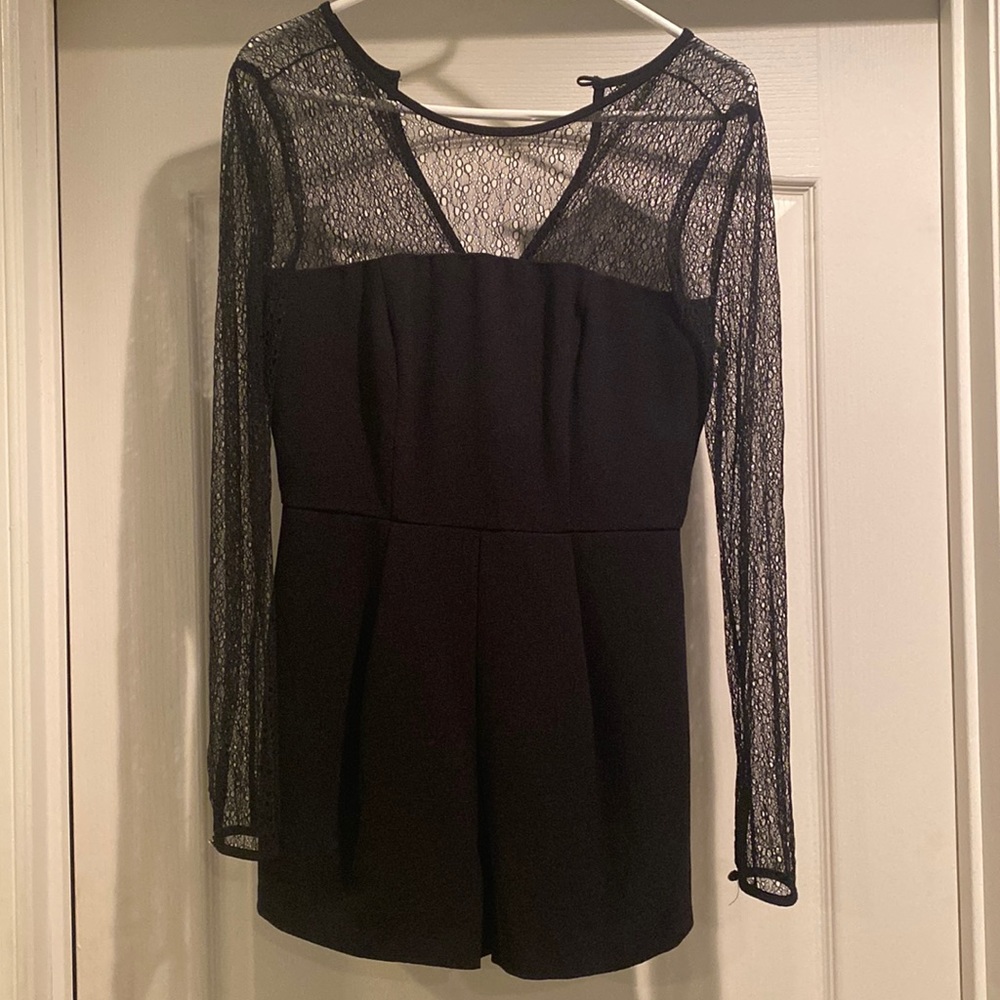 Forever 21 black tailored romper